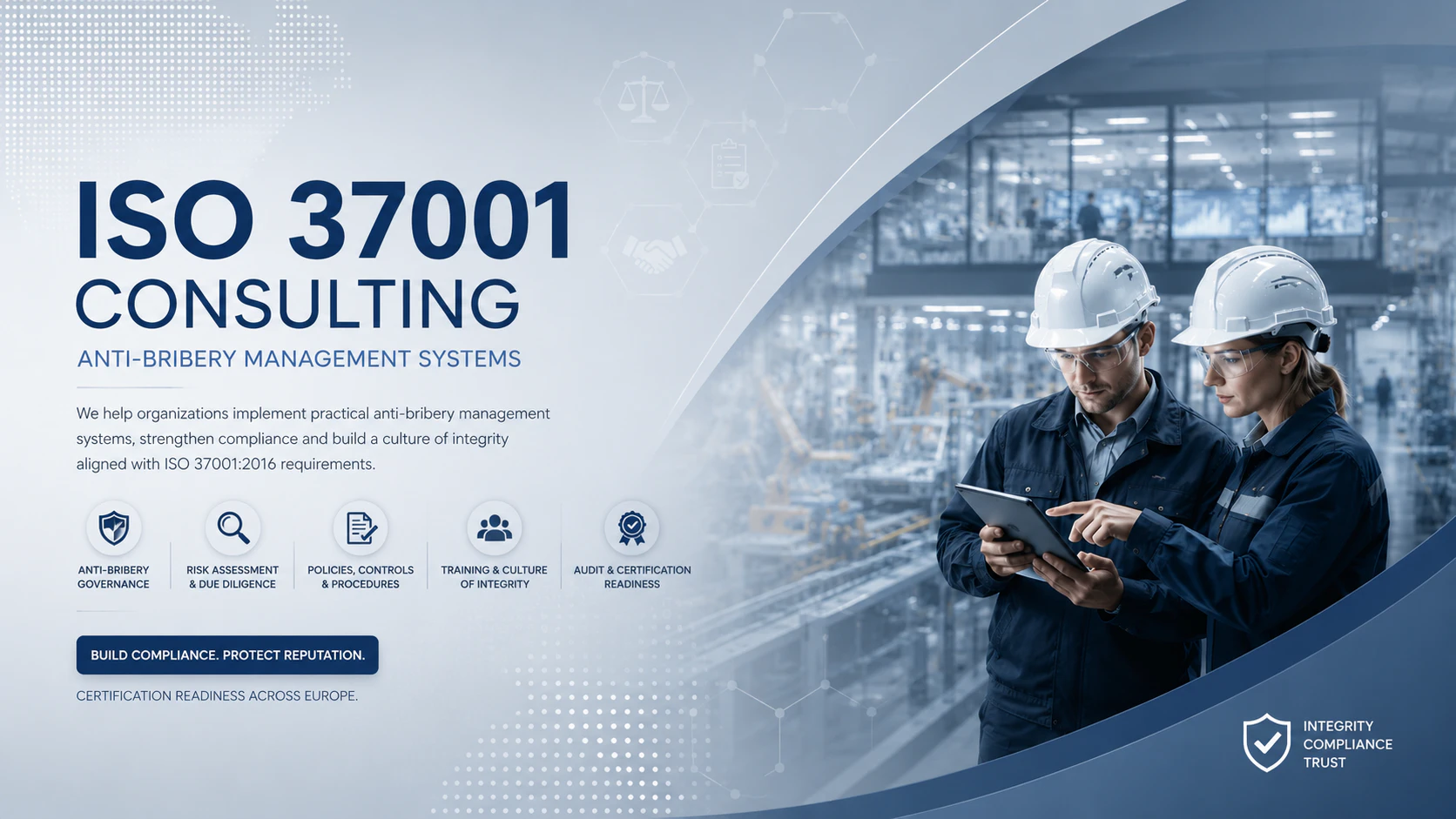 ISO 37001 anti-bribery management systems for industrial and manufacturing organizations